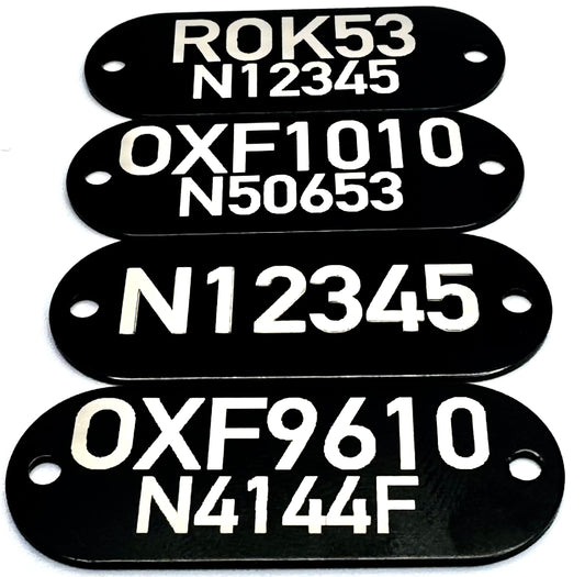 Custom N-Number Keychain Tag